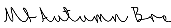Mf Autumn Breeze font preview
